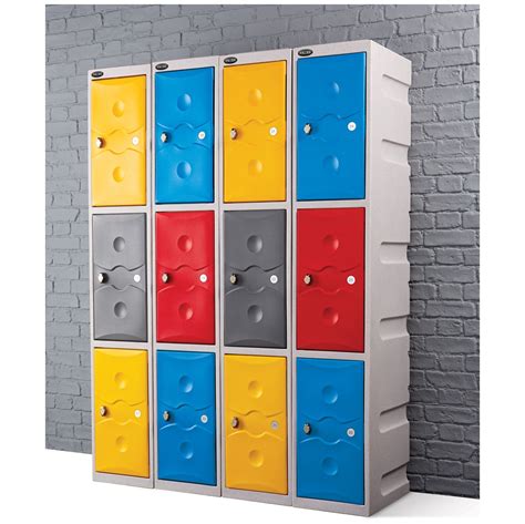 waterproof hinged plastic storage lockers